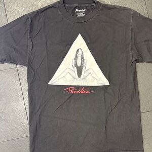 Primitive Black Tee with Graphic Design